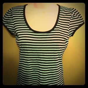 Rocksteady Top! Rockabilly Style Aqua & Black